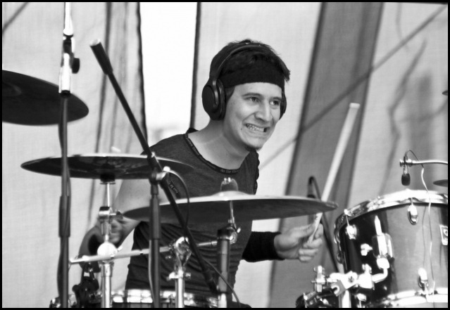 drummer for Juanita Dientes Verdes. Altavoz Festival 2011. Medellin, Colombia