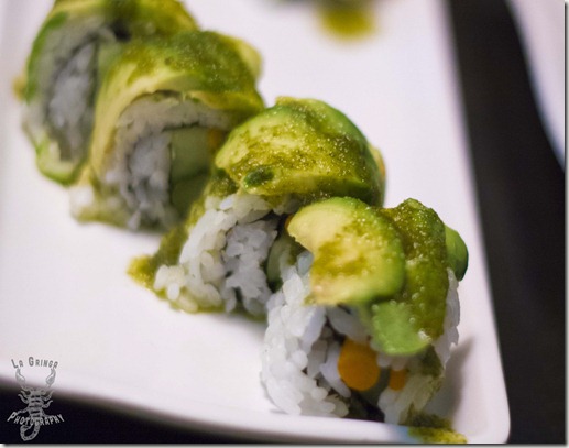 green vegetarian sushi at kaya sushi. photo by dani blanchette