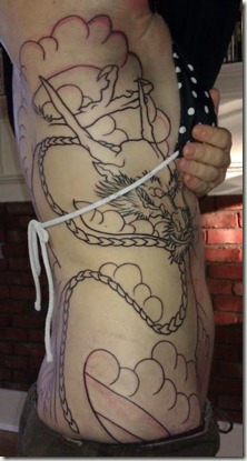 dragon rib cage tattoo, dani blanchette tattoo