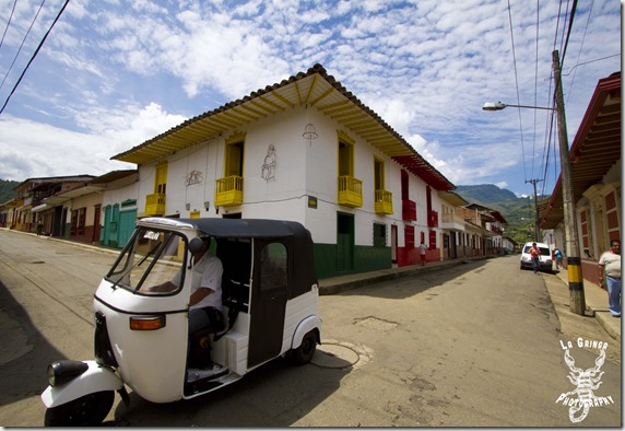 Jardin, colombia, south america, tuktuk, mototaxi, houses, neighbourhood