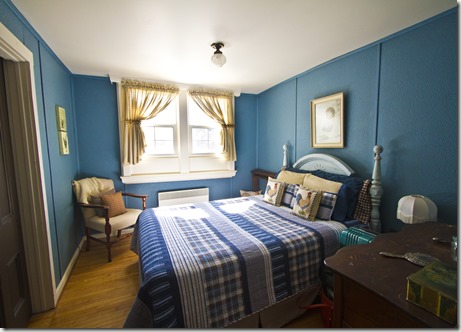 blue room, blue bedroom, single bed room