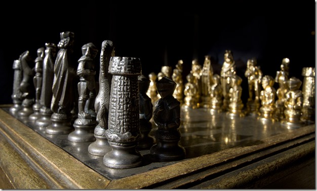 chess set, metal chess set