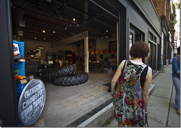 tires, store, cafe, cross fit, toronto, canada, tour