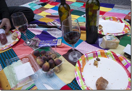 picnic rain wine