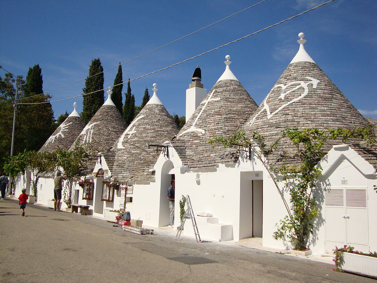 Trulli - This distinct style of architecture was popular in this region of Italy in the 19th century. 